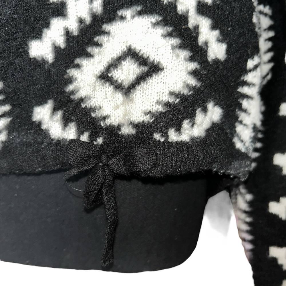 No Boundaries Aztec Cowl Neck Sweater XS | Boho Business Casual Pullover - Picture 5 of 6